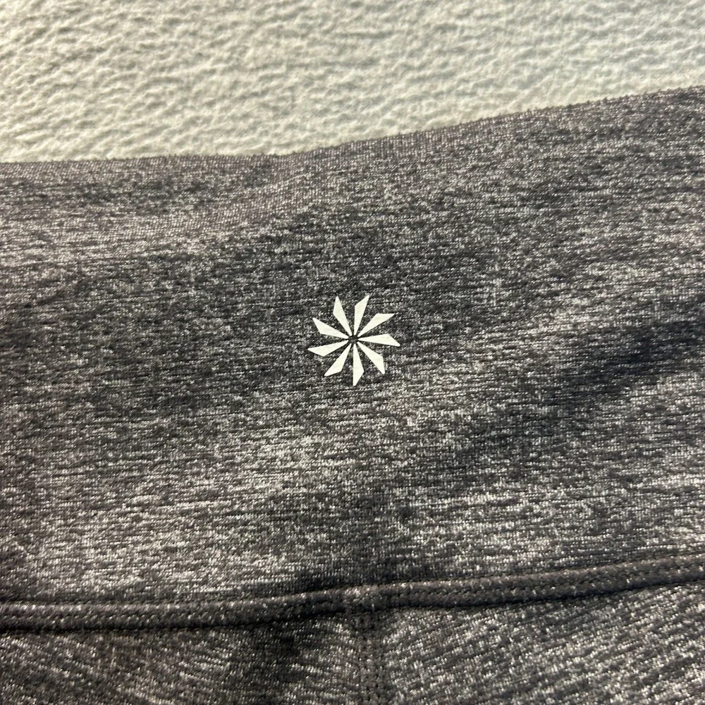 Athleta Capri Leggings Womens Small Heather Gray High Rise Yoga Athletic Pants